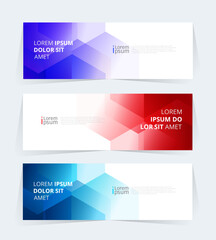 Naklejka premium Geometric banner design with Vector presentation template.