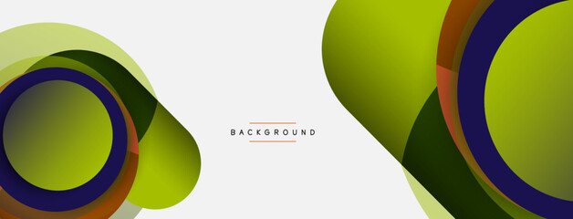 Circle and round shapes abstract background. Vector illustration for wallpaper banner background or landing page