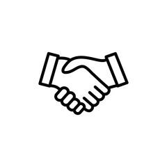 Obraz premium Handshake icon vector logo design template