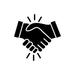 Obraz premium Handshake icon vector logo design template