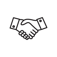 Handshake icon vector logo design template