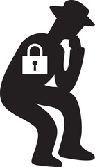 秘密を抱えている、もしくは自分の殻に閉じこもっている男性のシルエット