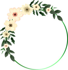 Soft Flower wreath Watercolor