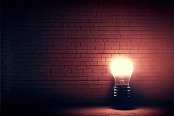 Background Light bulb for business, creative inspiration, future, solutionscreated with generative ai technology
