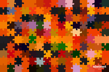 modern art jigsaw pattern tropical retro 1970s theme background for website UI , Annual reports, flyer, poster, cover friendly use vectorEPS.