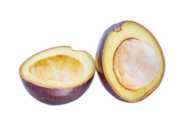 ripe Puebla avocado isolated on white background