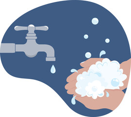 Washing Hands Can Save Lives illustration design graphic