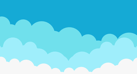 sky blue background for banner template design
