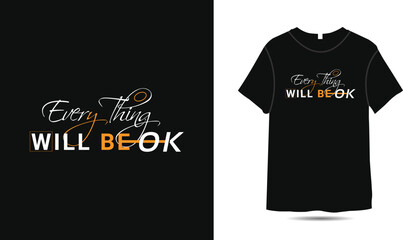 Typography t-shirt design motivational quotes, black lettering T-shirt
realistic mockup with short sleeves.