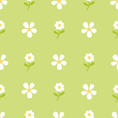 seamless pattern with daisies