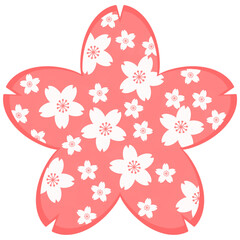 桜の花びらイラスト　春素材