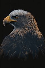 Obraz premium eagel, dark, AI