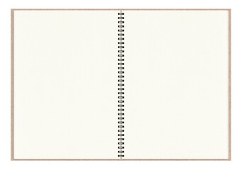 見開きスケッチブックの1〜2頁、影なしの切抜き素材