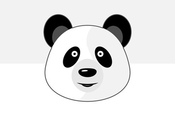 Illustration of a panda vector white background
