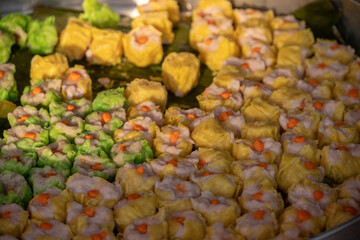 Chinese steamed dumpling on plate