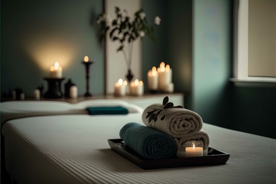 Experience Serenity: Relaxation and Wellness Promotions with a Tranquil Spa Scene