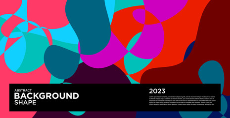 New year 2023 design template with fluid colorful abstract, colorful background, poster, flyer, social media