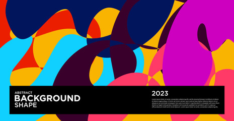 New year 2023 design template with fluid colorful abstract, colorful background, poster, flyer, social media