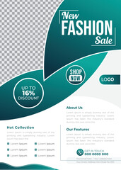 Fashion Sale Flyer Poster template Brand Promotion for Shopping Mall, Store, Shopping Centre Event