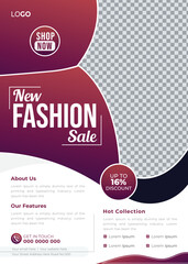 Fashion Sale Flyer Poster template Brand Promotion for Shopping Mall, Store, Shopping Centre Event