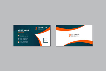 Visiting Card Design, Unique and creative business card template,double sided vector business card design,horizontal clean vector design.