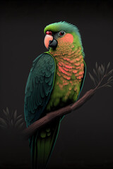 parrot, dark, ai