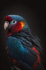 Rosella, parrot, dark, AI