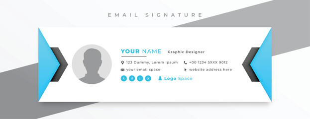 social media email signature card template design