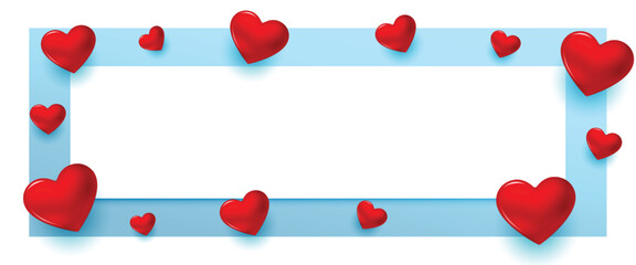 Obraz premium valentines day wishes and messages banner with text space
