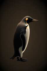 Fototapeta premium penguin, bird, dark, ai