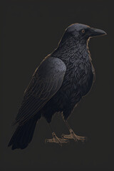raven, bird, dark, ai