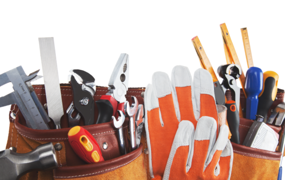 Big plastic bag with different Work Tool