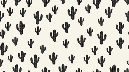 Naklejka na ściany i meble cactus seamless pattern vector isolated plant garden Desert botanica summer background wallpaper 01