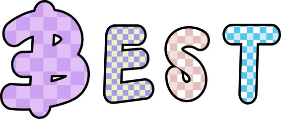 cool trendy lettering text phrase checkers decoration