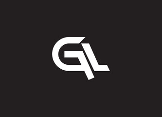 GL Alphabet letter icon logo Design - obrazy, fototapety, plakaty