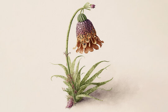 Snake’s Head Fritillary - Watercolour (Generative Art)