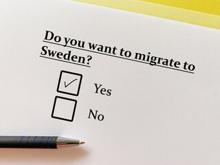 Questionnaire about migration