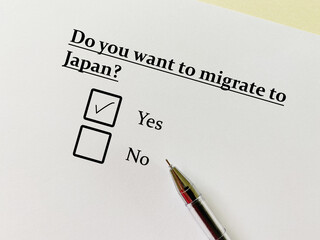 Questionnaire about migration