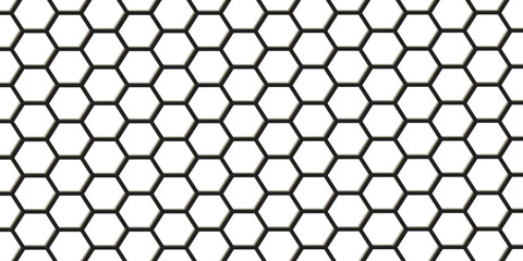 Black background and white hexagon