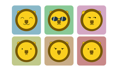 set of yellow emoticons