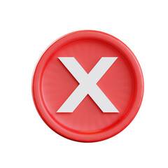 red and white cross 3D illutration