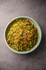 Hurda Ponkh Bhel made using Tender Jowar is a traditional savory snack from india