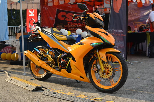 Suzuki motorcycle at Freedom ride festival motorshow in Pasay, Philippines