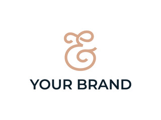Premium letter E logo icon vector design. Luxury logotype. monogram initials stamp sign symbol.