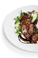 Fresh spring salad and gril chicken