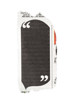 A piece of newspaper clipping with space for text