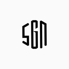 SGN monogram logo design with a modern concept is suitable for your company