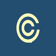 Letter C icon logo design element