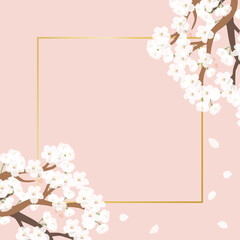 桜の枝のフレーム