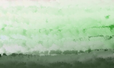 Abstract green watercolor brush painting background